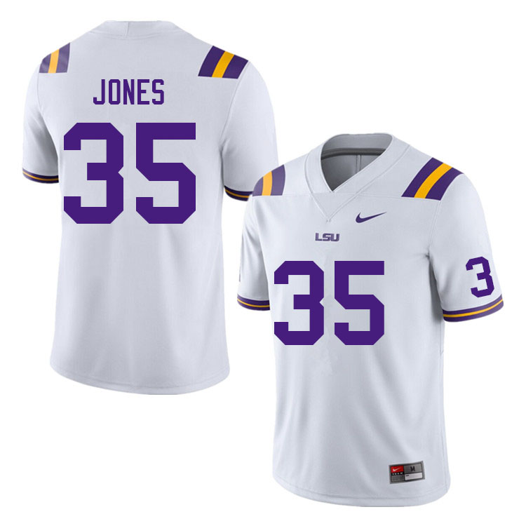 Men #35 Saivion Jones LSU Tigers College Football Jerseys Sale-White